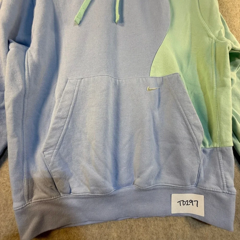 Nike Pastel Colorblock Hoodie Blue Green Wavy Panel‎ Pullover Small